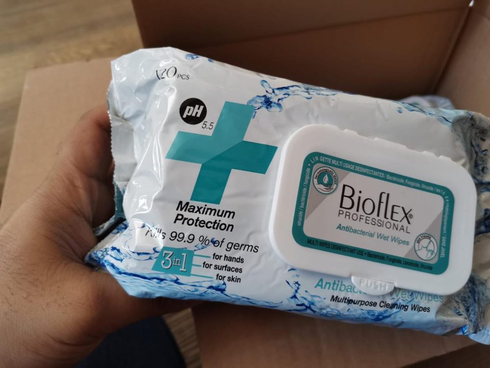 Antibacterial surface wipes supplied by LAANS International