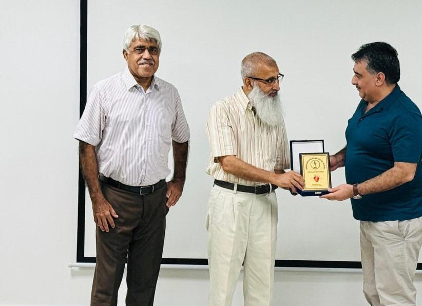 LAANS International receiving a shield of recognition from the hospital